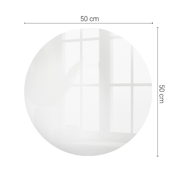 Steklena mizna plošča z natisom Gladka bela barva