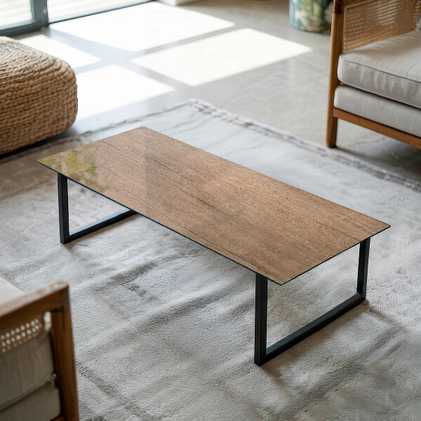 Dekorativna steklena mizna plošča z natisom Eleganten leseni motiv