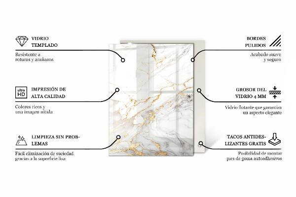 Dekorativna steklena mizna plošča z natisom Eleganten leseni motiv