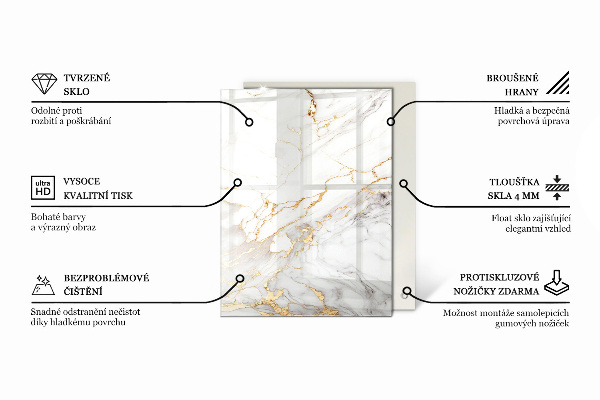 Pravokotna steklena mizna plošča Leseni panelni vzorec