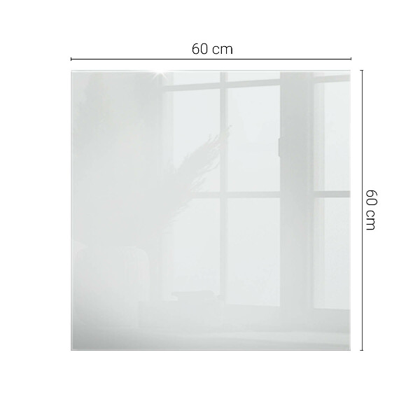 Dekorativna steklena mizna plošča z natisom Gladka bela barva