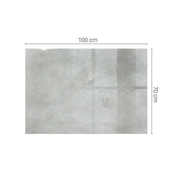 Pravokotna steklena mizna plošča z natisom Beton z razpokami