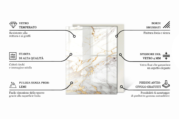 Dekorativna steklena mizna plošča z natisom Mozaikasti ornamenti