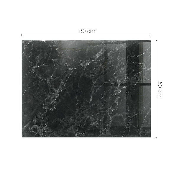 Pravokotna steklena mizna plošča z natisom Vzorec marmorja z žilami