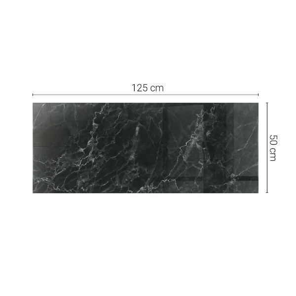 Pravokotna steklena mizna plošča z natisom Vzorec marmorja z žilami