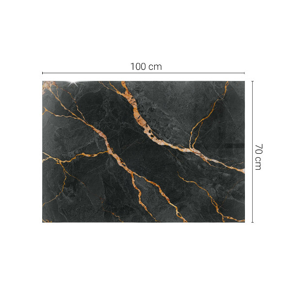 Pravokotna steklena mizna plošča Marmorni vzorec z nežnimi žilami