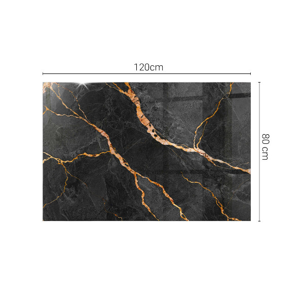 Pravokotna steklena mizna plošča Marmorni vzorec z nežnimi žilami