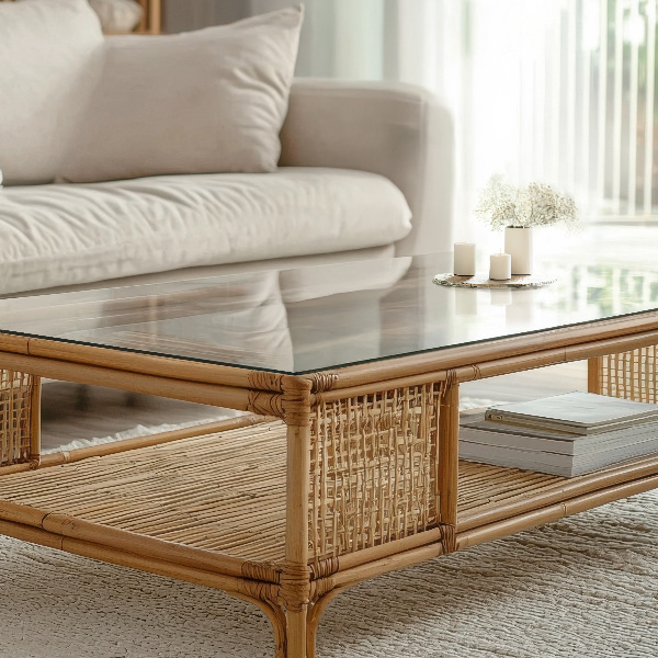 Pravokotna steklena mizna plošča prozoren