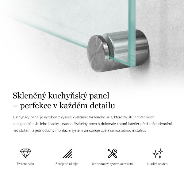 Stenska obloga za kuhinjo prozoren 100x30 cm