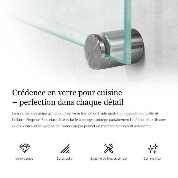 Kuhinjska obloga prozoren 100x50 cm