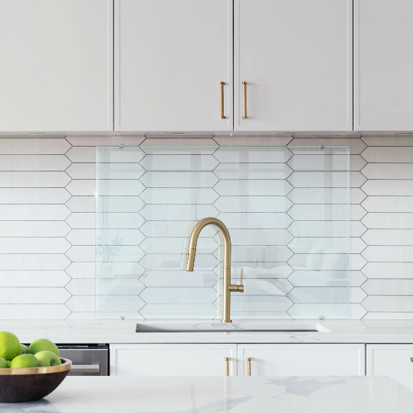 Stenska plošča za kuhinjo prozoren 100x70 cm