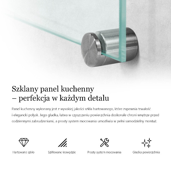 Kuhinjska obloga prozoren 125x50 cm