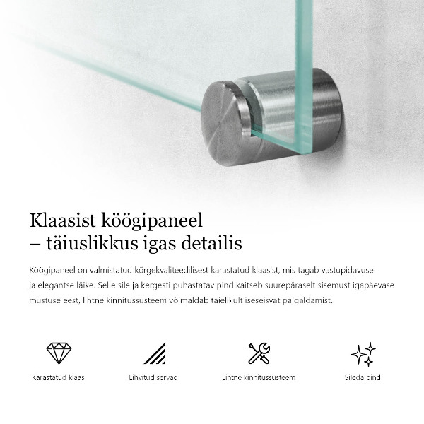 Stenska plošča za kuhinjo prozoren 140x70 cm