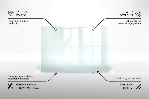 Stenska plošča za kuhinjo prozoren 140x70 cm