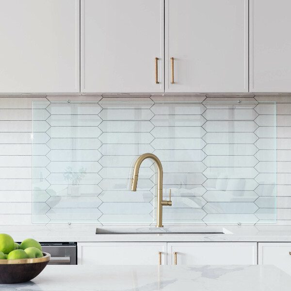 Stenska plošča za kuhinjo prozoren 140x70 cm