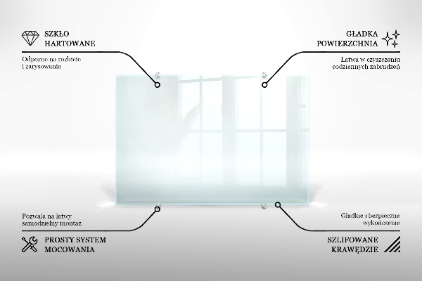 Stenska plošča za kuhinjo prozoren 140x70 cm