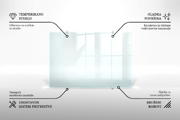 Stenska obloga za kuhinjo prozoren 60x40 cm