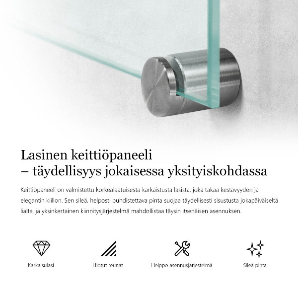 Stenska plošča za kuhinjo prozoren 80x60 cm