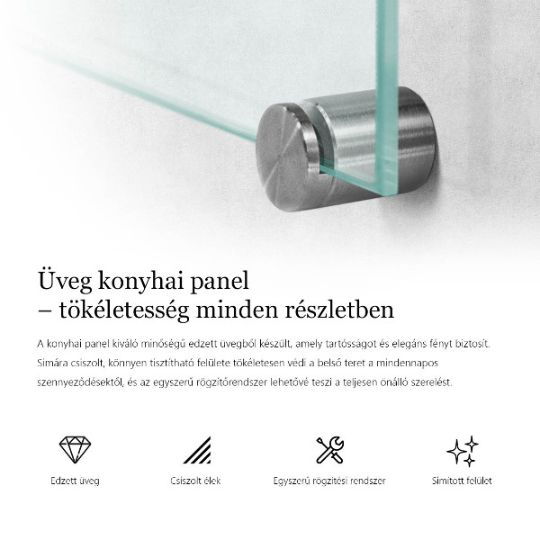 Stenska plošča za kuhinjo prozoren 80x60 cm