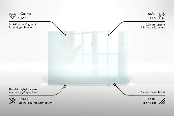 Stenska plošča za kuhinjo prozoren 80x60 cm