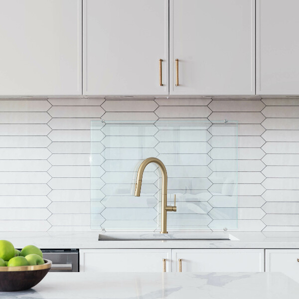 Stenska plošča za kuhinjo prozoren 80x60 cm